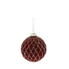 KPL. 7 DECORATIUNI DE CRACIUN DIN sticla BORDEAUX 29 x 29 x 9,6 CM *2133
