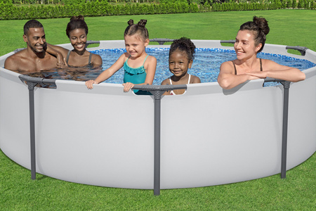 PISCINĂ DIN METAL 305 X 76 CM (PISCINĂ, POMPĂ DE FILTRARE) *3068 *1810