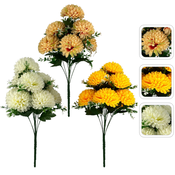ARTIFICIAL BRANCH - CHRYSANTHEMUM 51 CM ASSORTED COLOURS