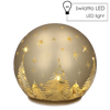GLASS BAUBLE - GOLD CHRISTMAS TREE 12 x 11 CM