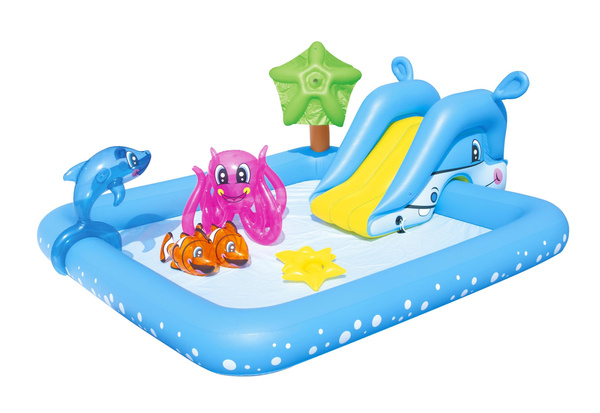 Bestway® 7'10" x 6'9" x 34"/2.39m x 2.06m x 86cm Fantastic Aquarium Play Center