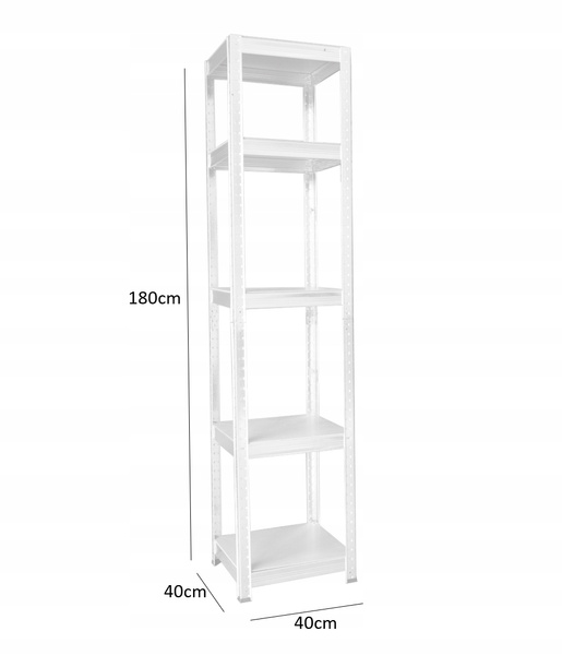 ZESTAW DWÓCH REGAŁÓW 5-POZIOMOWYCH 180 x 40 x 40 CM UDŹWIG PÓŁKI:175 KG*9405