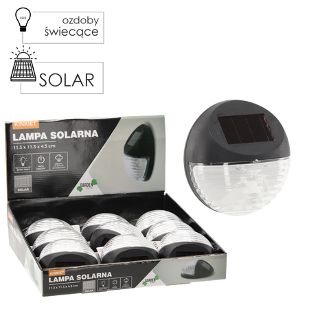 SOLAR WALL LIGHT 11.3 x 11.3 x 4.5 CM disp.12pcs