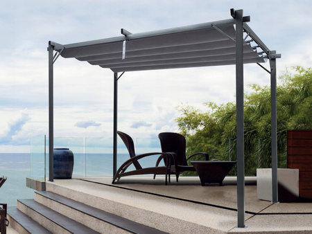 ŠEDÁ ZÁHRADNÍ PERGOLA 3 X 3M  2.95 x 2.95 x H2.3m *5682