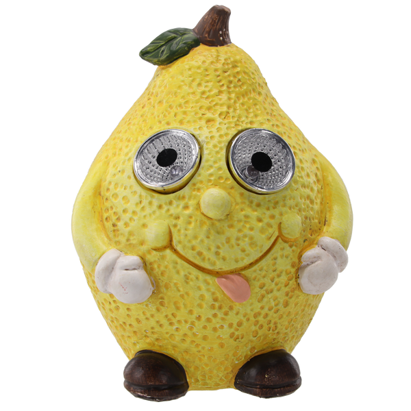 GARDEN FIGURINE - LED FRUITS 10 x 10 x 14 CM, ASSORTED DESIGNS, pack=4 pcs