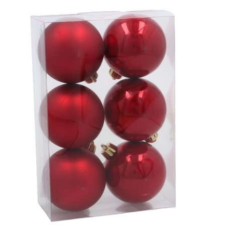 KPL. 6 BOMBEK 6 CM RED / GOLD / SILVER *3863