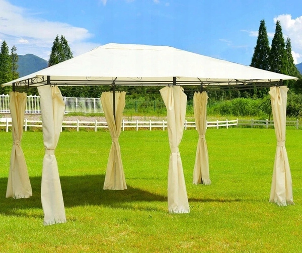GARDEN GAZEBO BEIGE 3 X 4M 3 X 4 X H2.6m *5705