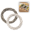 WICKER WREATH 35 CM WHITE / GRAY