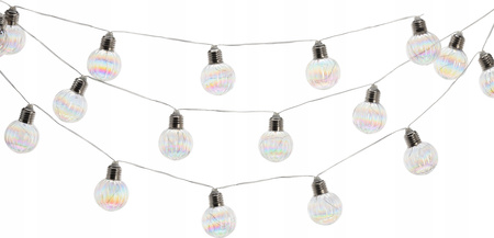 SOLAR GARDEN GARLAND LENGTH 2 + 3.8 M LORIS 20 LED COOL WHITE
