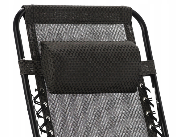 FOLDING GARDEN LOUNGER WITH STAND, POCKET, AND HEADREST