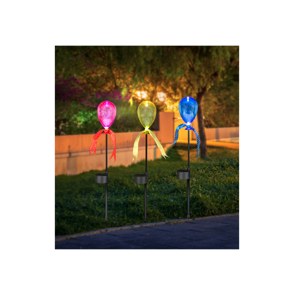 LAMPĂ SOLARĂ BALON FUNNY 9 x 6 x 44 CM MIX DE CULORI disp=12buc *6162