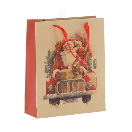 CHRISTMAS GIFT BAG SANTA CLAUS 26 x 32 x 10 CM