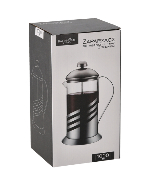 ZAPARZACZ DO HERBATY I KAWY 1000 ML Z TŁOKIEM *1427