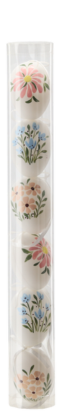 KPL. 6 VELIKONOČNÍCH VAJÍČEK 6 CM V KVĚTECH MIX VZORŮ TUBA *9465