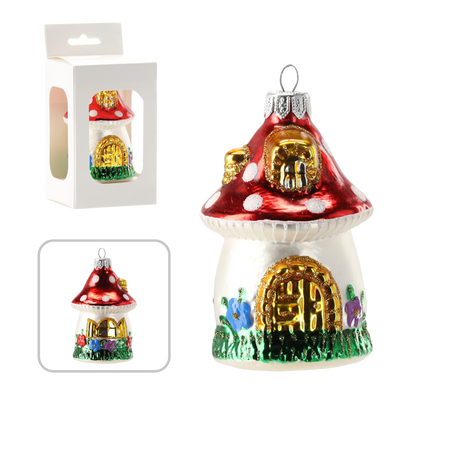 BOMBKA SZKLANA MUCHOMOR DOMEK *6235