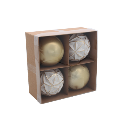 KPL. 4 DECORAȚIUNI DE BRAD - MIX DE MODELE 8CM *7243