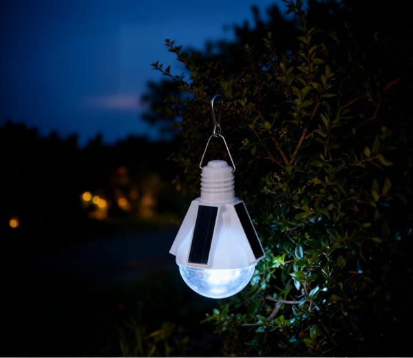 SOLAR LAMP 6,9 x 6,9 x 10,5 CM BULB LED WARM WHITE MIX COLOR DISPLAY=12PCS