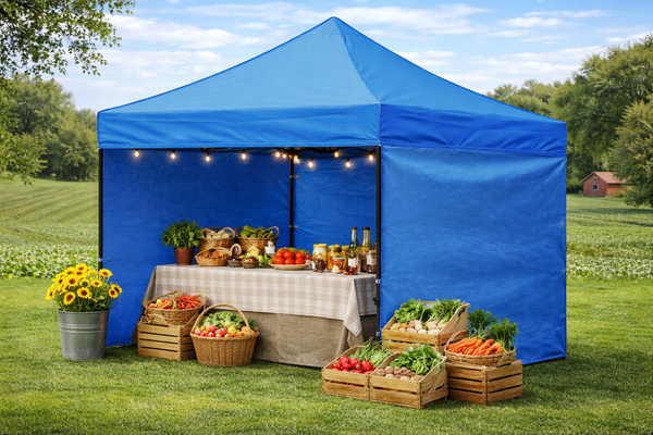 NAMIOT HANDLOWY 3 X 3 M NIEBIESKI