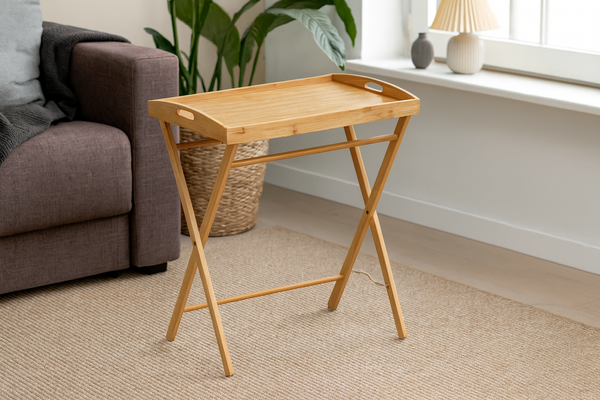 Masă din bambus pliabilă - tavă 49 x 35 x 59 cm *6569