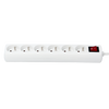 EXTENSION CORD POWER STRIP WITH SWITCH 6 SOCKETS 5 M WHITE