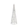 Vianočná ozdoba - LED kužeľový vianočný stromček 40 cm strieborný *6369