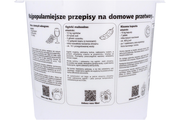 POJEMNIK FERMENTACYJNY / WIADERKO 30L Z POKRYWĄ *4911