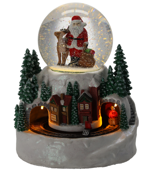 MÂNDRUM BOŽESC. LED ORAȘ DE IARNĂ CU BOLUL DE ZĂPADĂ 19,6 x 19,1 x 24 cm *2430