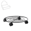 ROUND POT SAUCER ON WHEELS 35.5 x 5.5 CM disp=12pcs *6419