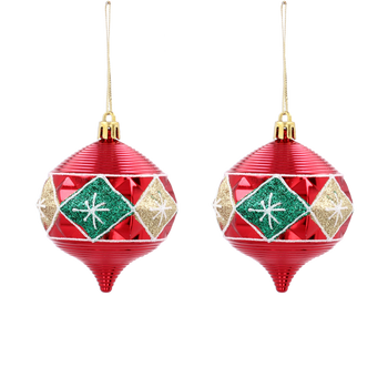 KPL. 2 DECORAȚIUNI DE BRAD BOMBĂ DECORATIVĂ *9434