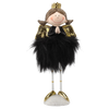ANGEL IN BLACK DRESS WITH FUR 31 CM LED