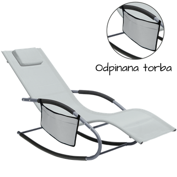 rocking sunbed 148*63*87 cm fair gray