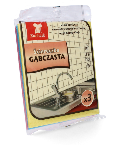 ŚCIERKA GĄBCZASTA KUCHCIK 3 SZT *2311*