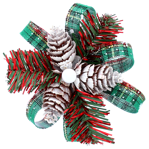 SET OF 3 CHRISTMAS DECORATIONS – PINECONE 10 CM 2 MIXED DESIGNS