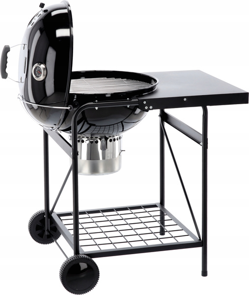 GRILL WĘGLOWY KULISTY Z POKRYWĄ I BLATEM 90 x 70.5  x 111 CM