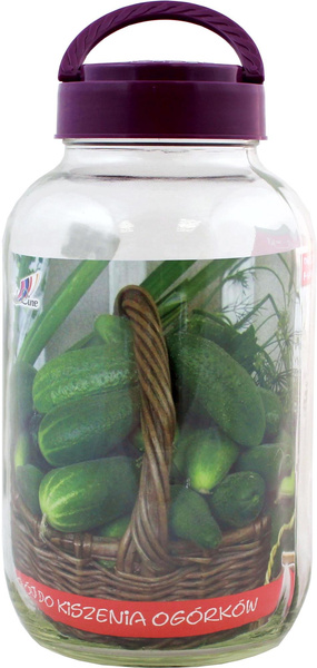 JAR 4L + PLASTIC LID + RECIPE/TONGS