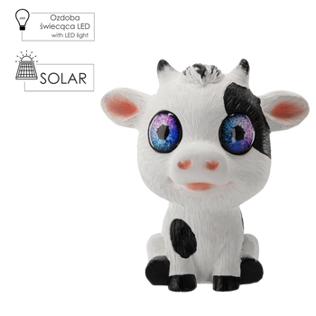 Zahradní FIGURKA - KRÁVA LED 25 x 17,5 x 27,5 CM *0241