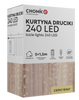 KURTYNA ŚWIETLNA DRUCIKI 240L CIEPŁY BIAŁY, 5 x 1,5 M, USB, Z PILOTEM *8462