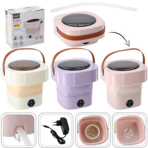 PORTABLE TOURIST WASHING MACHINE - MINI - MIX COLORS 29 X 30 X 28 CM