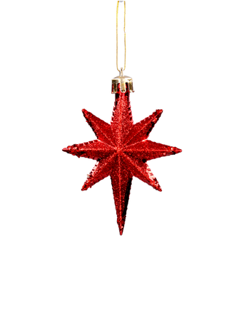 SET 4 DECORAȚIUNI DE CRĂCIUN STEA 10 CM *1147