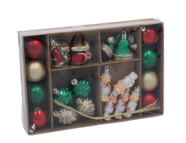 KPL. 24 DECORATIUNI DE BRAD - MIX *7199