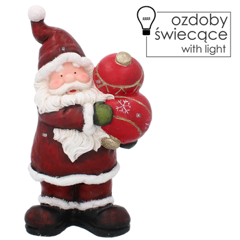 FIGURKA BOŽONÁŘE - MIKULÁŠ S LED OZDOBAMI 21 x 14 x 36,5 CM balení=1 ks *4862