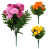 ARTIFICIAL BRANCH - ROSES AND CHRYSANTHEMUMS ASSORTED COLOURS