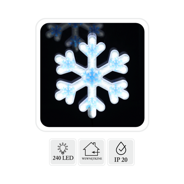 SNOWDROP ALBASTRU 30 CM NEON LED RECE ALB *8325