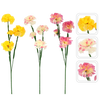 ARTIFICIAL BRANCH - CARNATION WITH THREE FLOWERS 67 CM ASSORTED COLOURS