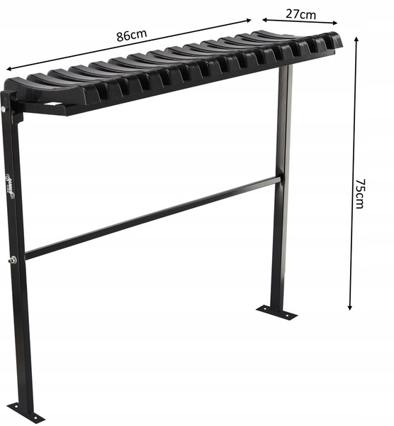 SKLADACIA LAVICA DĹŽKA 86 CM S NOHOU - ČIERNA *8305