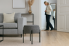 POUFF ROUND WITH METAL LEGS 28 x 31 CM GREY
