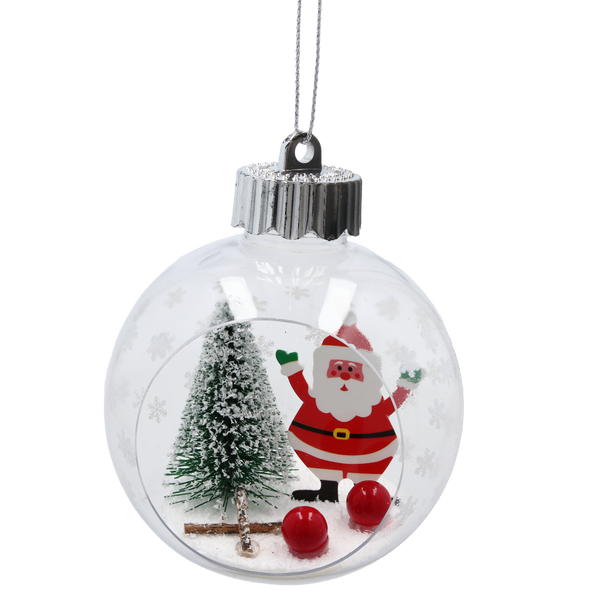 ORNAMENT DE CRĂCIUN - BOMBĂ ZĂPAD 8 CM - PINGUIN / REN / MOȘ NICOLAE *5409