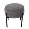 POUFF ROUND WITH METAL LEGS 28 x 31 CM GREY
