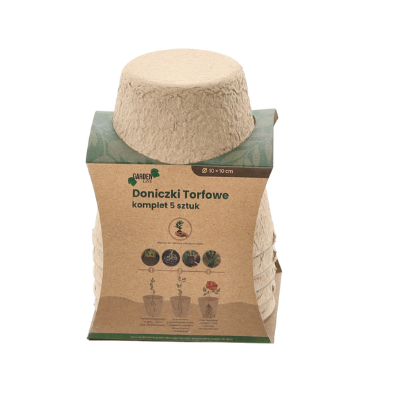 KPL 5 ghivece din turbă 10 x 10 CM