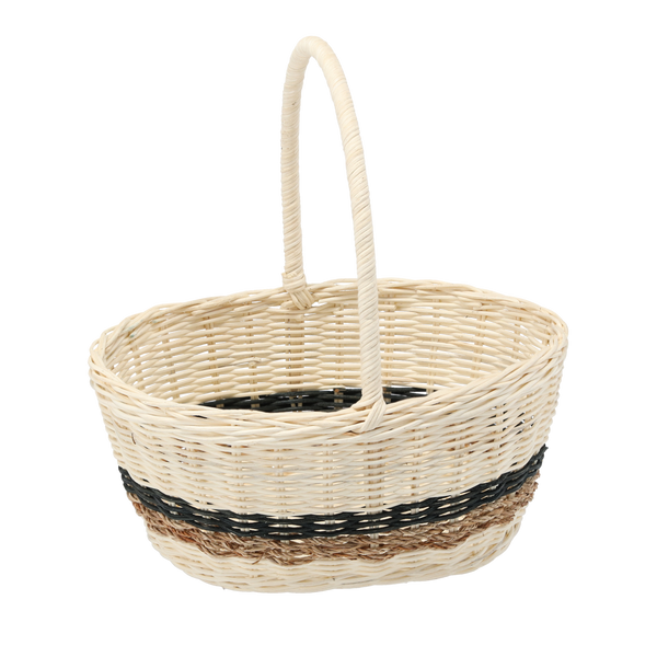 BASKET WITH HANDLE 26 X 21 12/26 CM